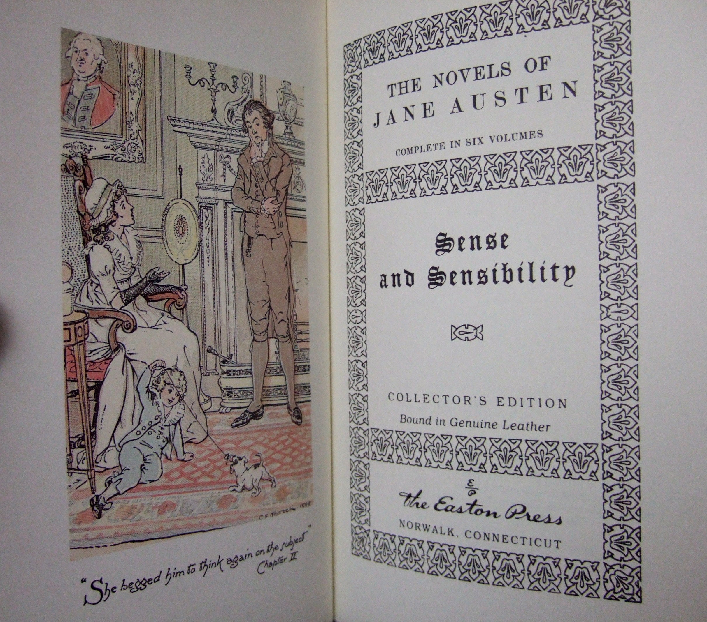 SENSE AND SENSIBILITY by Jane Austen Easton Press Leather Brand New 1996