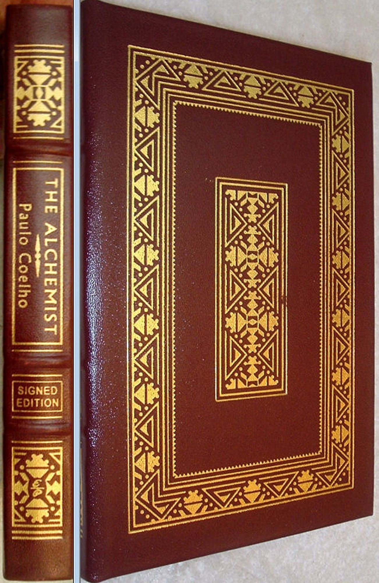 THE ALCHEMIST by Paulo Coelho Easton Press Leather Signed by Author As New