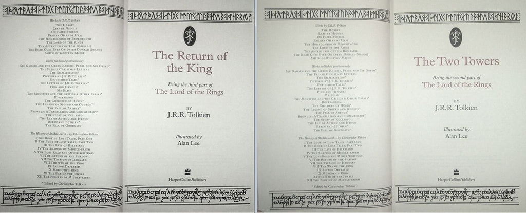 The HOBBIT & The LORD Of The Rings by JRR Tolkien 4 Vol Set illus by Alan Lee New Hardcovers