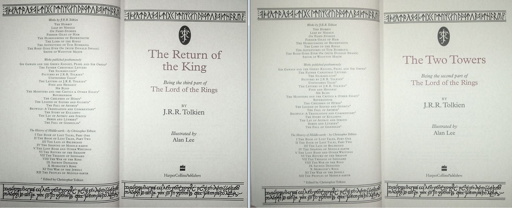 The HOBBIT & The LORD Of The Rings by JRR Tolkien 4 Vol Set illus by Alan Lee New Hardcovers