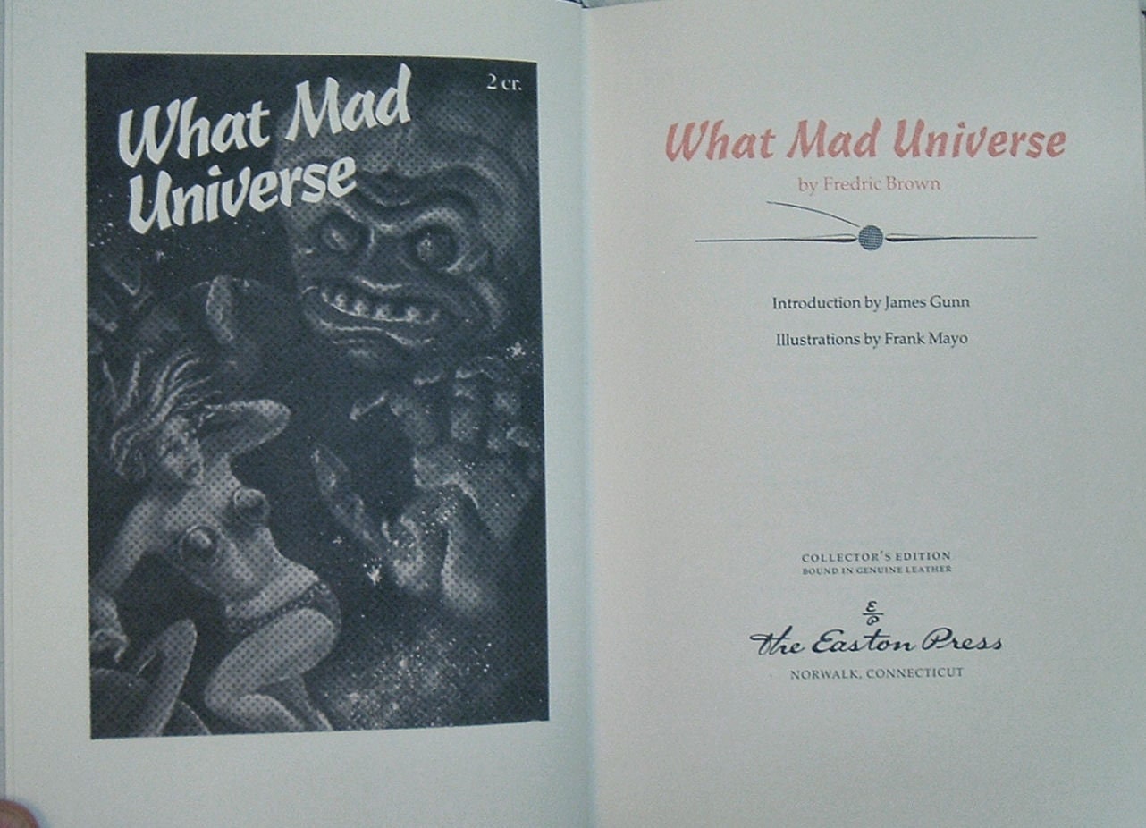 WHAT MAD UNIVERSE by Fredric Brown Boccaccio Easton Press Leather 1986