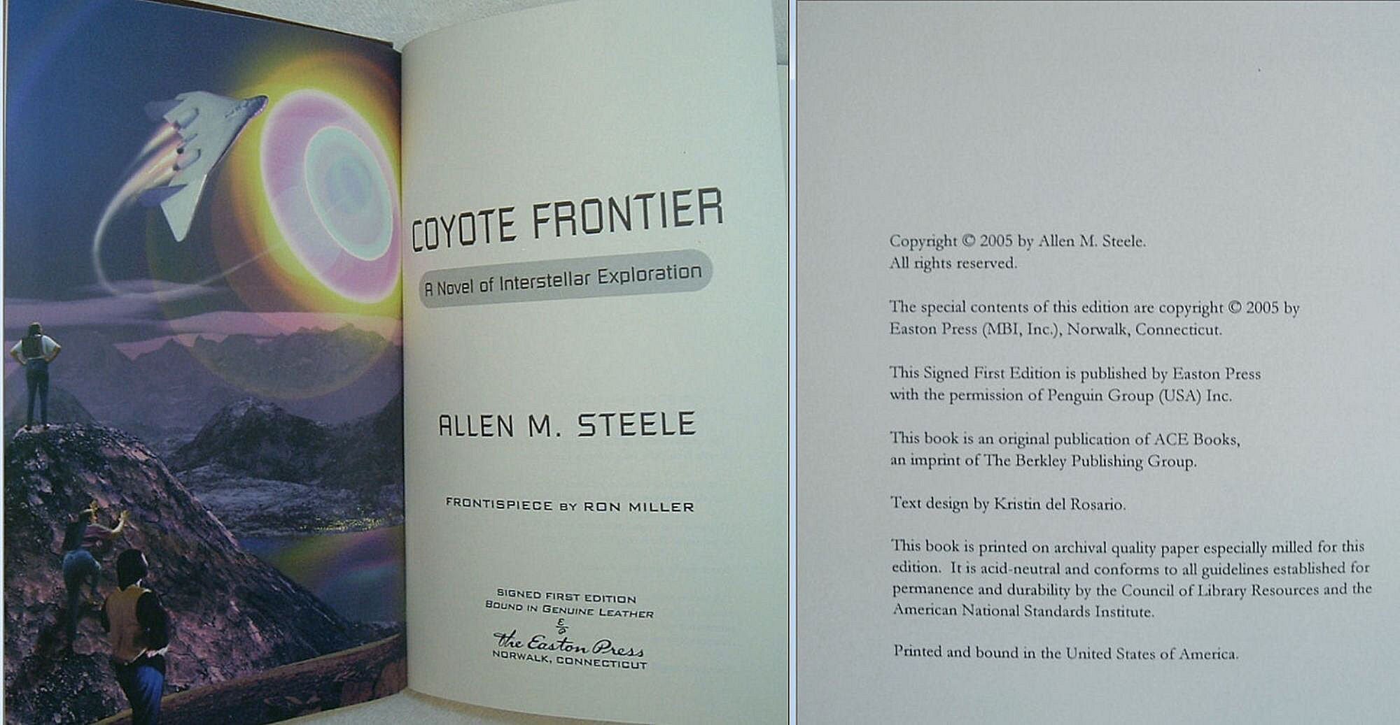COYOTE FRONTIER by Allen M Steele Easton Press Signed First Edition 2005