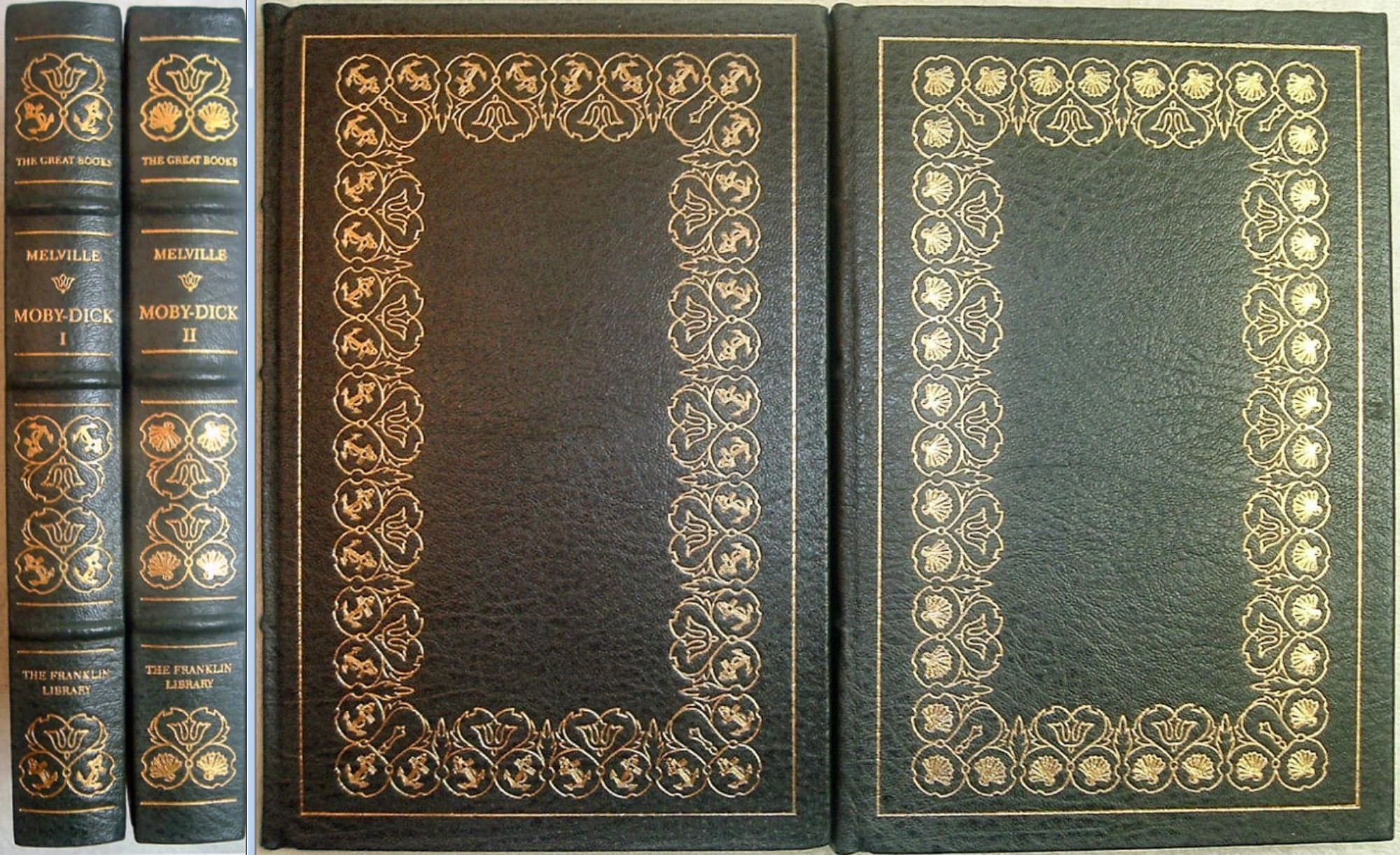 MOBY DICK by Herman Melville Franklin Library Leather 2 Volume Set 1980
