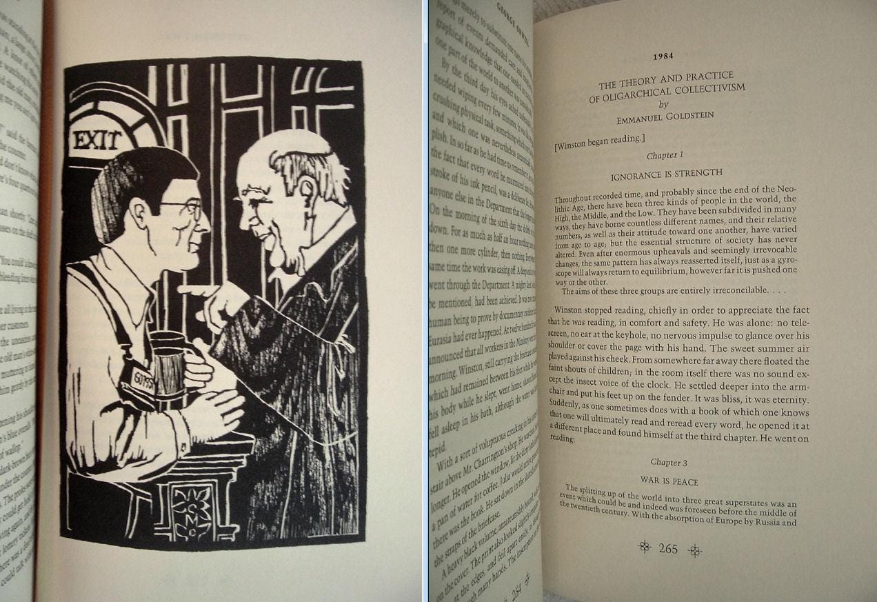 Animal Farm & 1984 by George Orwell Franklin Library Leather Illus Limited Edition 1978