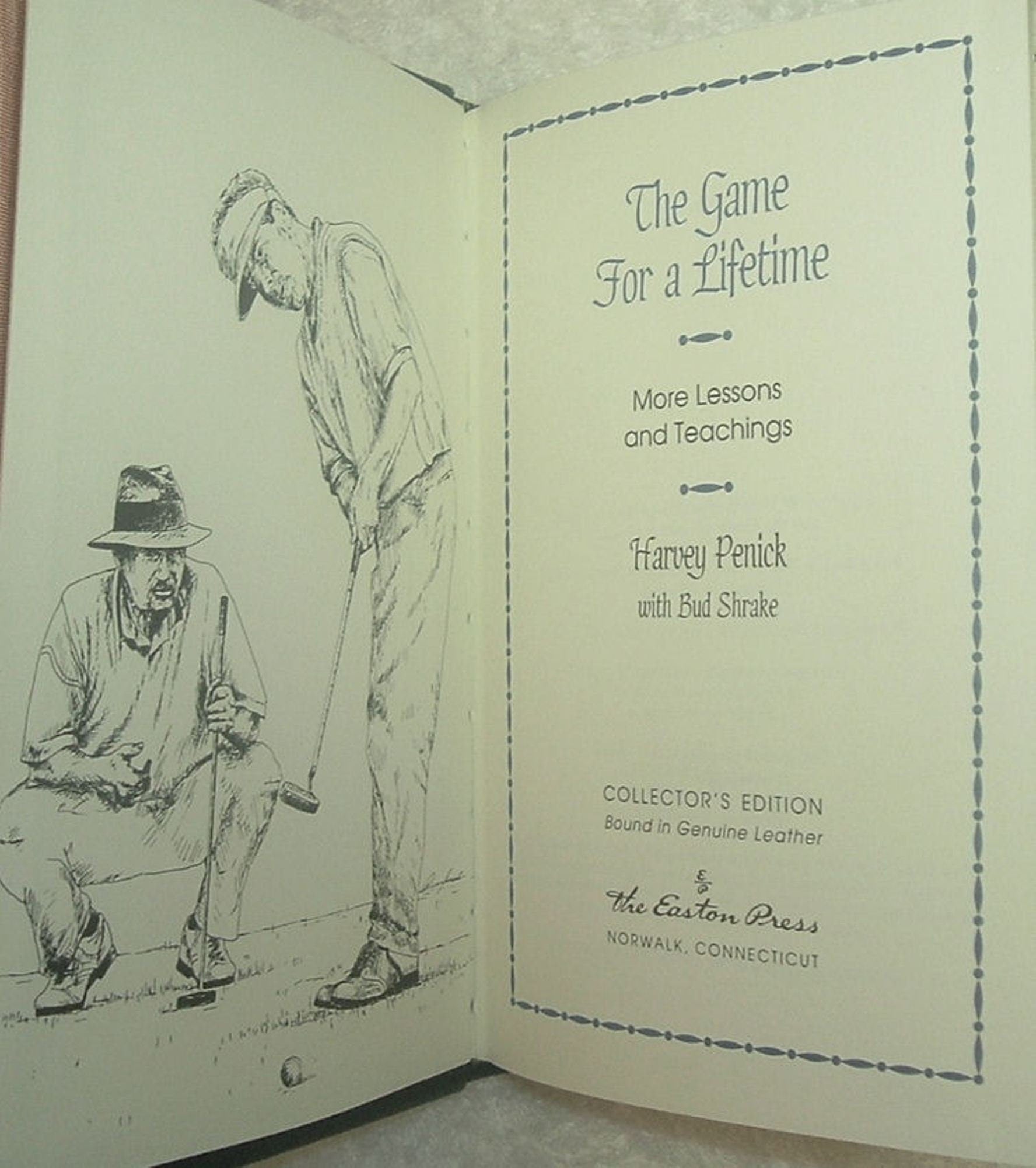 Harvey Penick's Golf Books: Easton Press Leather 4 Volume Set with Slipcase 1996