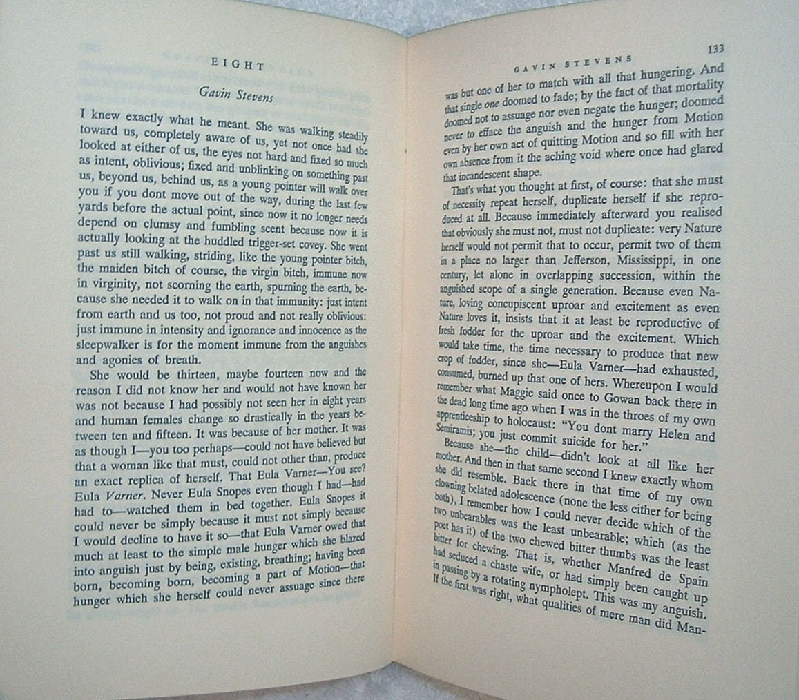 THE TOWN by William Faulkner A Random House Book Stated First Edition 1957