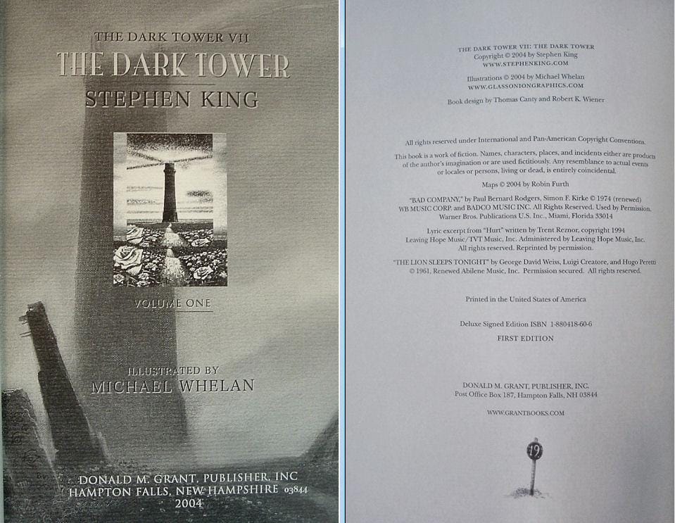 THE DARK TOWER by Stephen King Signed by Author & Artist First Illus Edition 2004