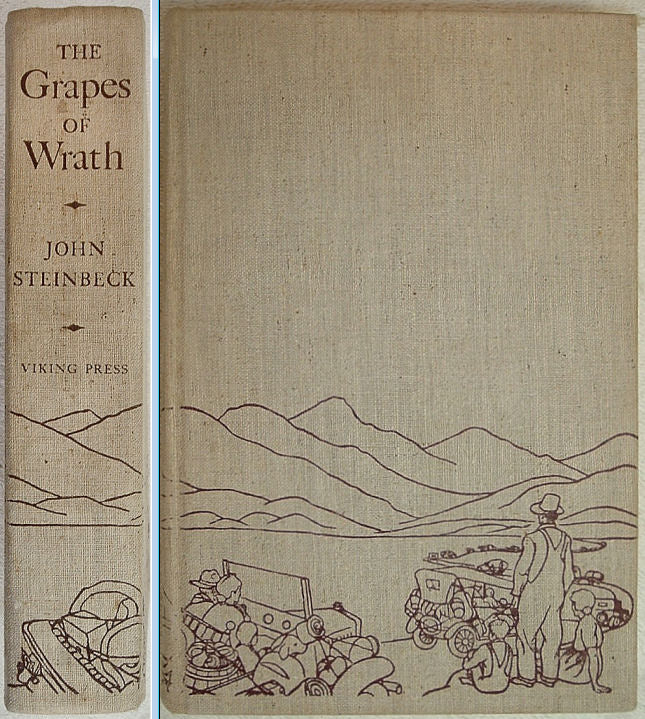 THE GRAPES of WRATH by John Steinbeck True First Edition Viking Press April 1939