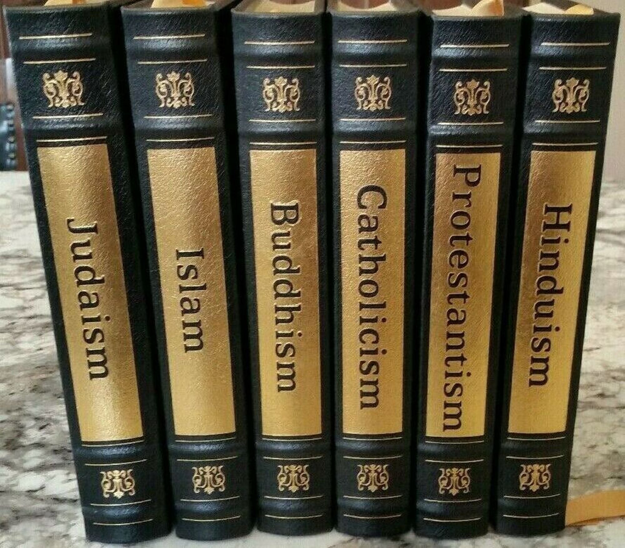 The WORLD'S GREAT RELIGIONS 6 Volume Set by Easton Press Full Leather As New 1994