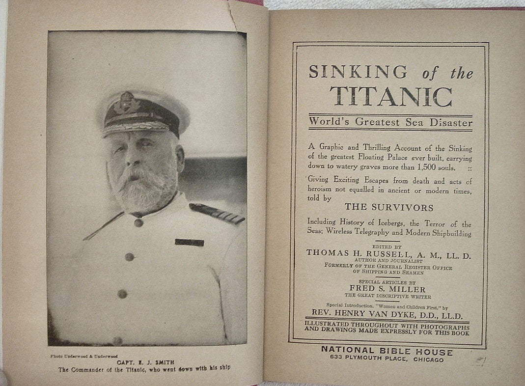 SINKING Of THE TITANIC Official Edition Actual Eyewitness Accounts First Edition 1912